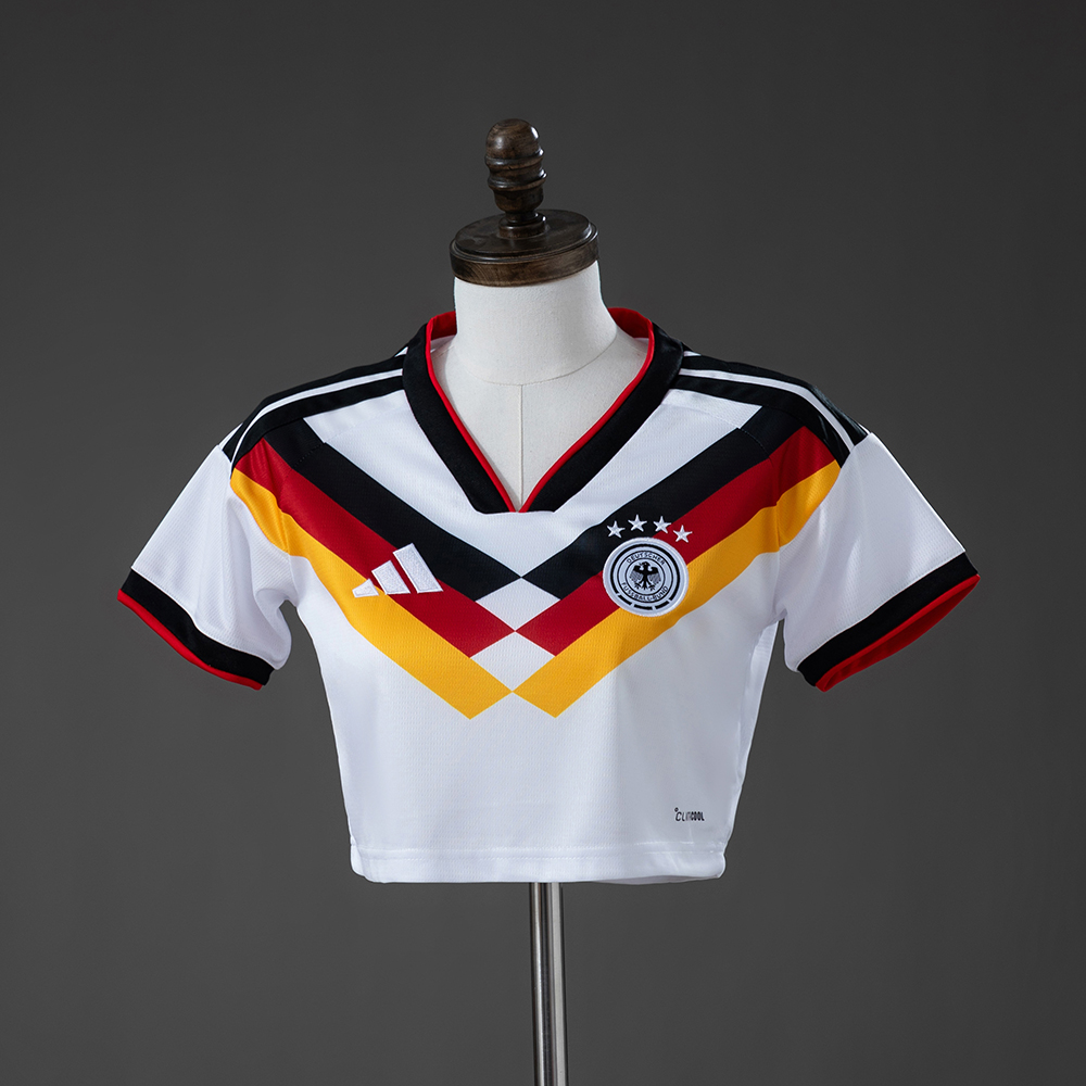 Camisola Principal Alemanha 2026 - Croptop Feminino